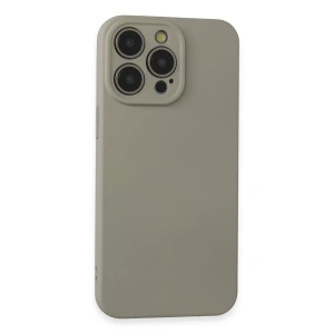 Apple iPhone 15 Pro Max Kılıf Nano içi Kadife Silikon - Beyaz Titanyum