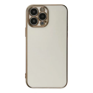 Apple iPhone 15 Pro Max Kılıf Volet Silikon - Beyaz
