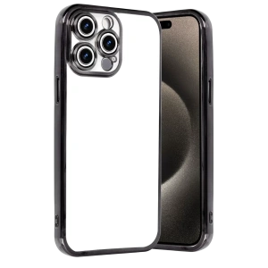 Apple iPhone 15 Pro Max Lensli Silikon - Siyah