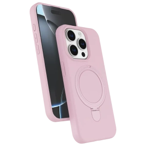 Apple iPhone 15 Pro Max Regal Magsafe Standlı Kapak - Açık Pembe