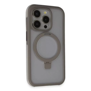 Apple iPhone 15 Pro Max Zorda Airbag Magsafe Standlı Kapak - Titan Gri