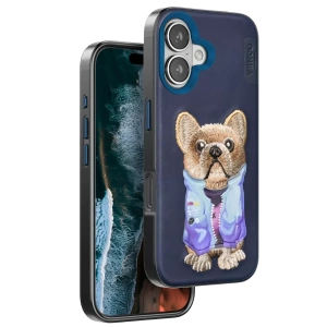 Apple iPhone 16 Cute Desenli Kapak - Lacivert