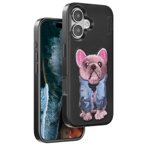 Apple iPhone 16 Cute Desenli Kapak - Siyah