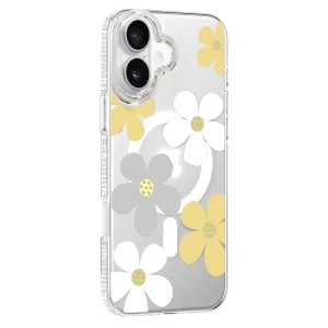 Apple iPhone 16 Floral Magsafe Kapak - Sarı
