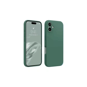 Apple iPhone 16 Kılıf First Silikon - Koyu Yeşil