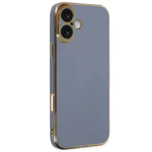 Apple iPhone 16 Kılıf Volet Silikon - Mavi