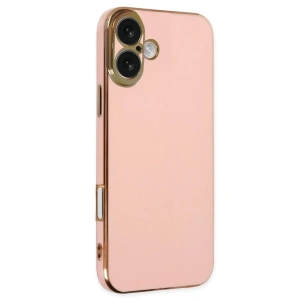 Apple iPhone 16 Kılıf Volet Silikon - Pembe