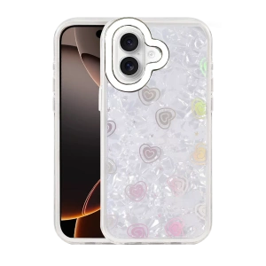Apple iPhone 16 Lumi Desenli Kapak - Beyaz