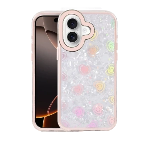 Apple iPhone 16 Lumi Desenli Kapak - Pembe