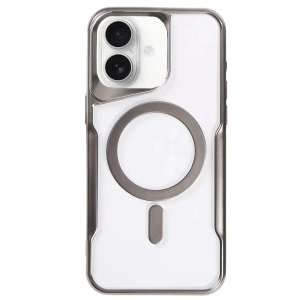 Apple iPhone 16 Plus Kılıf Boyi Magsafe Silikon Kapak - Titan Gri