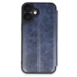 Apple iPhone 16 Plus Kılıf Flip Cover - Lacivert