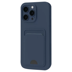 Apple iPhone 16 Plus Kılıf Kelvin Kartvizitli Silikon - Lacivert