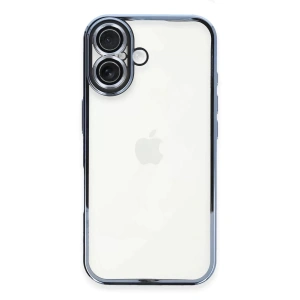 Apple iPhone 16 Plus Kılıf Lensli Silikon - Açık Mavi