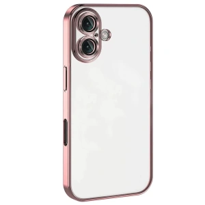 Apple iPhone 16 Plus Kılıf Lensli Silikon - Pembe