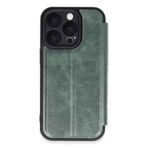 Apple iPhone 16 Pro Kılıf Flip Cover - Koyu Yeşil