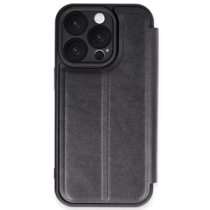 Apple iPhone 16 Pro Kılıf Flip Cover - Siyah