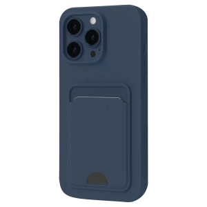 Apple iPhone 16 Pro Kılıf Kelvin Kartvizitli Silikon - Lacivert