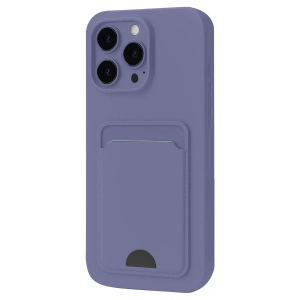 Apple iPhone 16 Pro Kılıf Kelvin Kartvizitli Silikon - Lila
