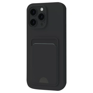 Apple iPhone 16 Pro Kılıf Kelvin Kartvizitli Silikon - Siyah
