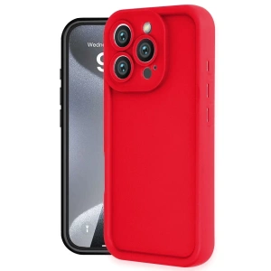 Apple iPhone 16 Pro Kılıf Viera Silikon - Kırmızı