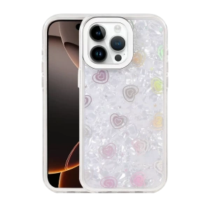 Apple iPhone 16 Pro Lumi Desenli Kapak - Beyaz