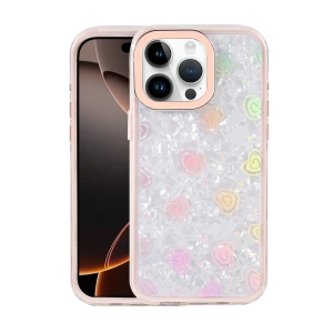 Apple iPhone 16 Pro Lumi Desenli Kapak - Pembe