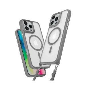 Apple iPhone 16 Pro Max Kılıf Enka Magsafe Silikon Kılıf - Titan Gri