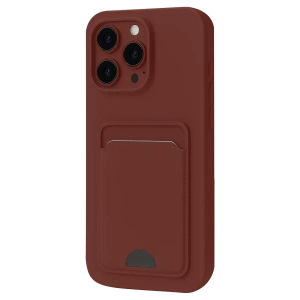 Apple iPhone 16 Pro Max Kılıf Kelvin Kartvizitli Silikon - Bordo