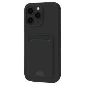 Apple iPhone 16 Pro Max Kılıf Kelvin Kartvizitli Silikon - Siyah
