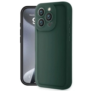 Apple iPhone 16 Pro Max Kılıf Viera Silikon - Koyu Yeşil