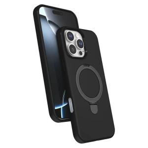 Apple iPhone 16 Pro Max Regal Magsafe Standlı Kapak - Siyah