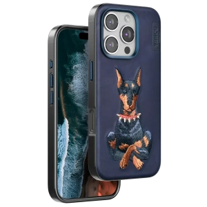 Apple iPhone 16 Pro Perma Desenli Kapak - Lacivert