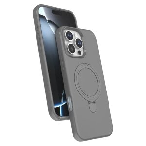 Apple iPhone 16 Pro Regal Magsafe Standlı Kapak - Titan Gri