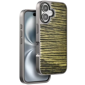 Apple iPhone 16 Wave Kapak - Koyu Kahve