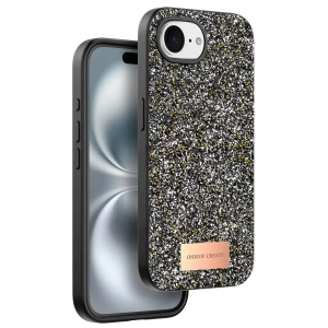 Apple iPhone 16E Bright Simli Kapak - Gümüş