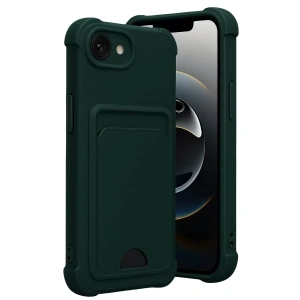 Apple iPhone 16E Kelvin Kartvizitli Silikon - Koyu Yeşil