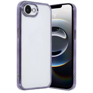 Apple iPhone 16E Kılıf Lensli Silikon - Mor