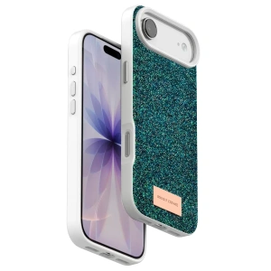 Apple iPhone 17 Air Bright Simli Kapak - Koyu Yeşil