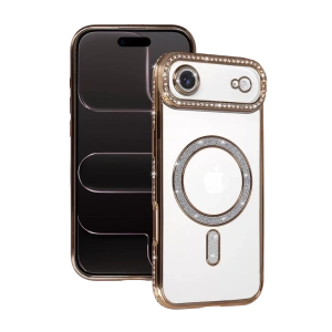 Apple iPhone 17 Air Joke Simli Magneticsafe Kılıf - Gold