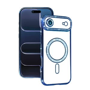 Apple iPhone 17 Air Joke Simli Magneticsafe Kılıf - Mavi