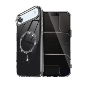 Apple iPhone 17 Air Live Diamond Magsafe Kapak - Siyah