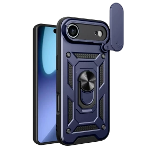 Apple iPhone 17 Air Pars Lens Yüzüklü Silikon - Lacivert