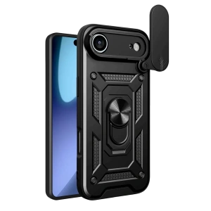 Apple iPhone 17 Air Pars Lens Yüzüklü Silikon - Siyah