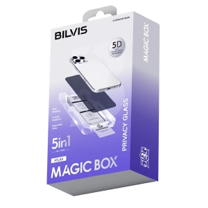 Apple iPhone 17 Bilvis 5in1 5D Magic Hayalet Cam Ekran Koruyucu - Siyah