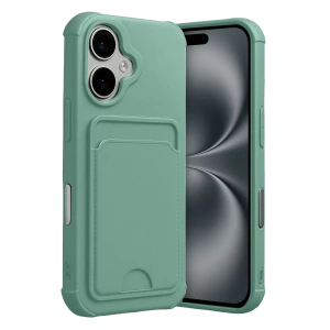 Apple iPhone 17 Kelvin Kartvizitli Silikon - Açık Yeşil