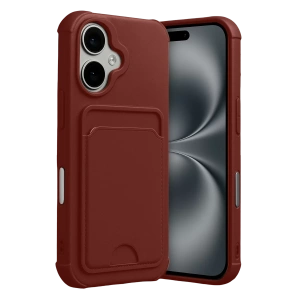 Apple iPhone 17 Kelvin Kartvizitli Silikon - Bordo