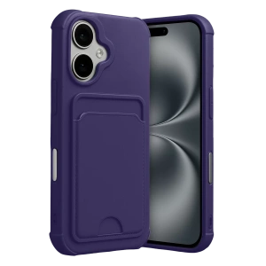 Apple iPhone 17 Kelvin Kartvizitli Silikon - Derin Mor