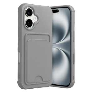 Apple iPhone 17 Kelvin Kartvizitli Silikon - Gri