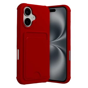 Apple iPhone 17 Kelvin Kartvizitli Silikon - Kırmızı