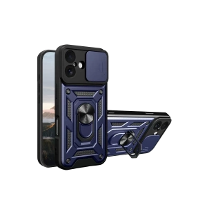 Apple iPhone 17 Pars Lens Yüzüklü Silikon - Lacivert
